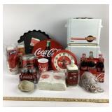 Coca-Cola Memorabilia with Hot DogToasters, Clock
