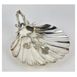 Victorian silverplate shell form serving dish,