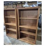 Wood Bookshelves (2) 11 in. X 32 in. X 60 in. H