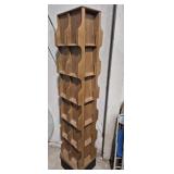 Wood Pamphlet Rotating Display Rack 13 in. X 11