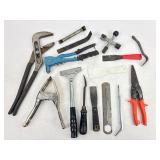 Hand Tools: large Pliers, Snips, Scrapers