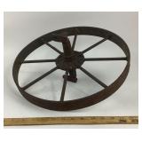 Metal Spoked Iron Wheel with Mount