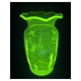 Large Uranium Glass Vase