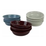 Fiesta Ceramic Bowls Red, White, Blue