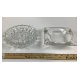 MCM Round and Square Glass Ashtrays