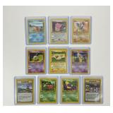 10 First Edition Pokï¿½mon Trading Cards