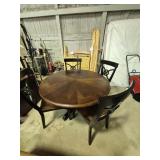 Wood Dining Room Table 44 in. Round & 4 Wood