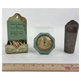 Tel-Tru Room Thermometer, Williams Match Holder, G