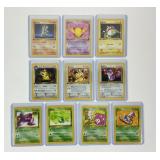 10 First Edition Pokï¿½mon Trading Cards