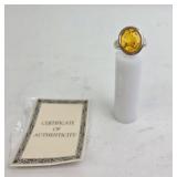Baltic Amber .925 Sterling Silver Ring Size 10