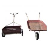 Craftsman Seed Spreader & Metal Wheelbarrow