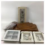 Decorative Shadow Boxes, Wooden Shelf with Legs