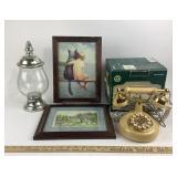 Framed Art, Pottery Barn Canister, Celebrity Telep