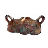 Fenton Carnival Glass Bowl With Butterfly Design