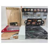 Elite Indoor Electric Grill, Bamboo Cutting Boards