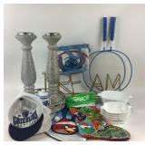 Corning Ware Dishes, Sports Caps, Decor Items