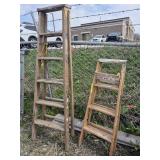 Wood Step Ladders (2) 6 Foot & 4 Foot