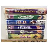 Disney VHS Movies: Hunchback, Snow White, Cinderel