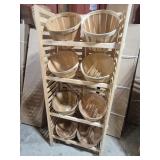 Woodland Marketing 1/2 Bushel Basket Wood Display