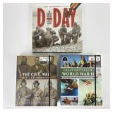 Civil War, WW2 Books with DVDs