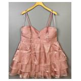 Pink Short Formal Designer Dress NWT Size X-Large