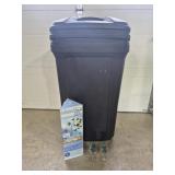 Tucker Plastic Garbage Barrel On Wheels, Charlie