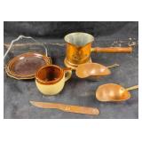 Brass Kitchen Utensils, Ceramic Mug, Plate