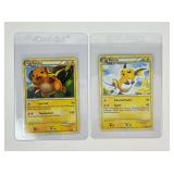 2 Pokï¿½mon vintage Raichu cards