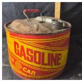 Gasoline Steel Can With Red Handle