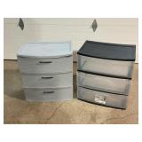 2 Sterilite plastic Drawer organizers