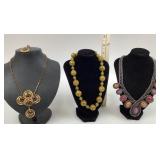 Chicos Silvertone necklace,Polished Bead necklace,