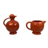 Fiesta Red Decanter And Pitcher set