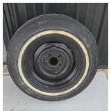 Uniroyal GR78-15 Whitewall Tire With Steel Wheel