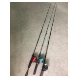 Fishing Poles & Reels: Zebco FT25, Slingshot, Slin