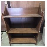 Wood 3 Tier Bookcase On Casters 9 in. X 34 in. X