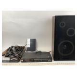 Fisher FM-65 Stereo Tuner, Speaker, Power Adapters