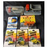 Die-Cast Construction Vehicles, Hard Hats, Road Ch