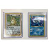 Holographic Kangaskhan and Poliwrath Pokï¿½mon Cards