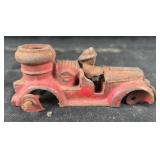 Cast Iron Toy Fire Truck With Driver