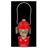 Coleman Model 200A Red Lantern With Pyrex Globe