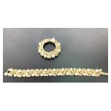 Trifari brooch & bracelet - the brooch missing