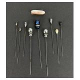 Antique Hat Pins Collection & Mother of Pearl