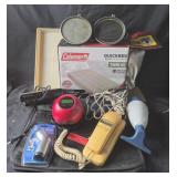 Coleman Quickbed, Lucas Bag, Goggles, Electronics