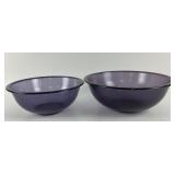 2 Purple Pyrex Mixing Bowls