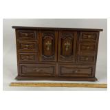 Wooden Jewelry Box With Cross Accents