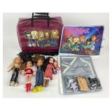 2002 Bratz Doll Carry Case w/Dolls & Accessories