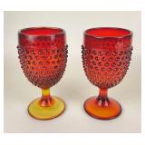 Vintage Hobnail Goblets