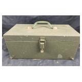 Metal Toolbox With Tools