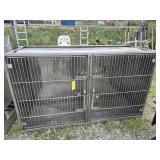 Modular Metal Pet Cage Bank - 2 Cages. 28 in. X