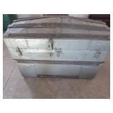 Metal-Bound Dome Top Storage Trunk
